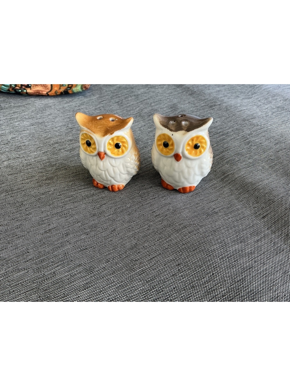 Vintage Ceramic Owl Salt and Pepper Shakers Set